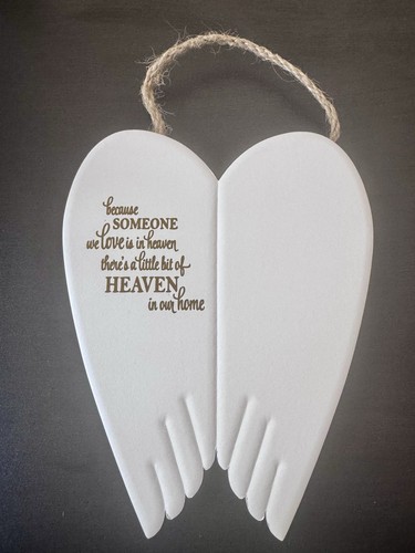 Angel wings memorial hanging - wings,