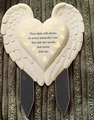 Heart shaped white angel - heart-shaped, wing