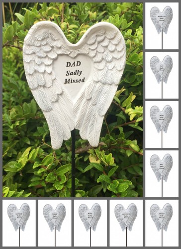 White silver angel wings - &,