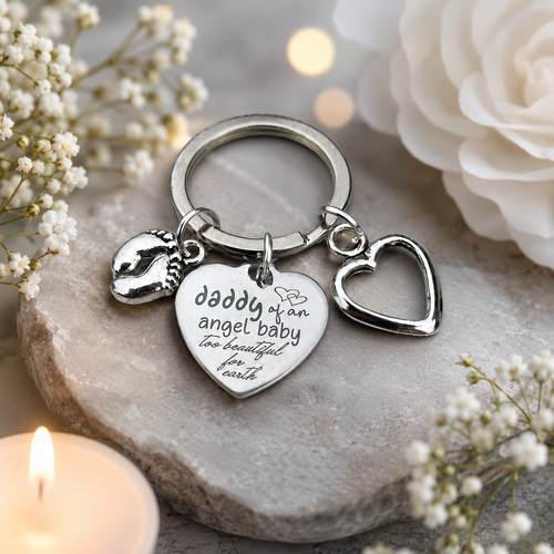 Daddy angel baby keyring - of,