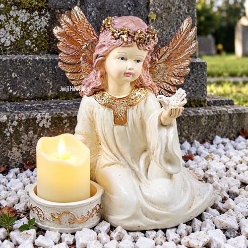 Memorial angel candle holder - memorial,
