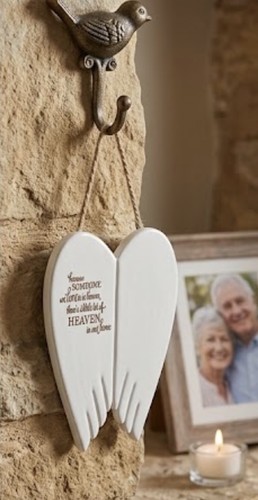 Angel wings memorial hanging - angel,
