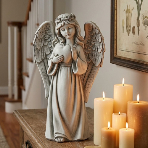 Guardian angel garden statue - angel,
