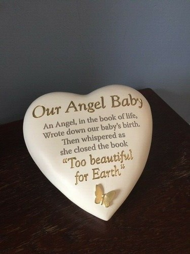 Our angel baby cream heart - our,