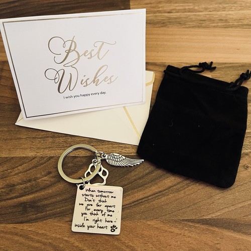 Dog memorial keyring - memorial, print
