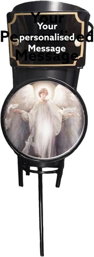 Personalised black metal grave - personalised,