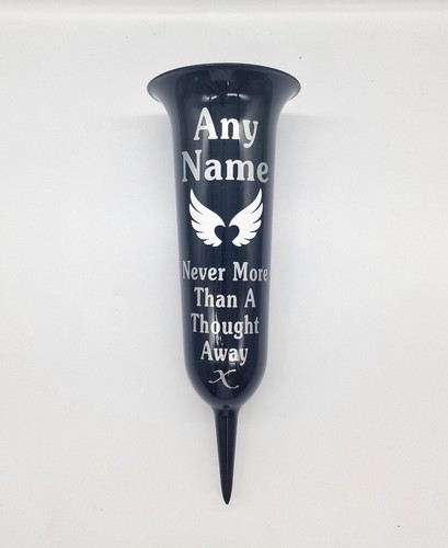 Personalised black grave - black,