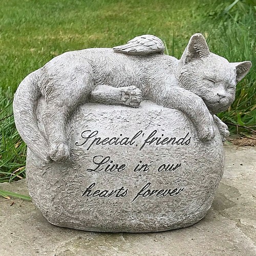 Cat memorial grave marker - cat,