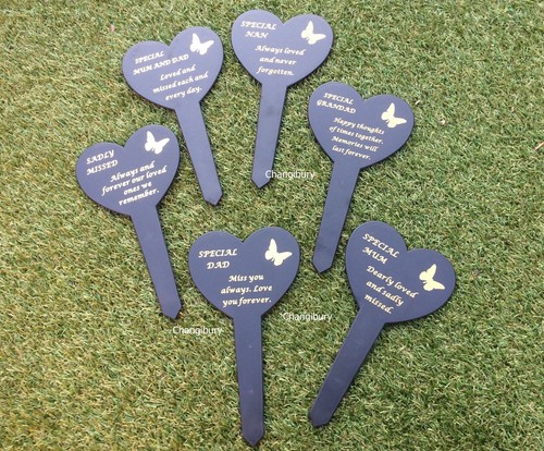 Grave memorial heart spike - grave,