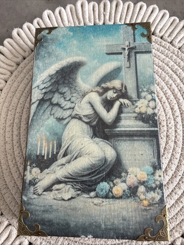 Handmade mourning angel wooden - angel,