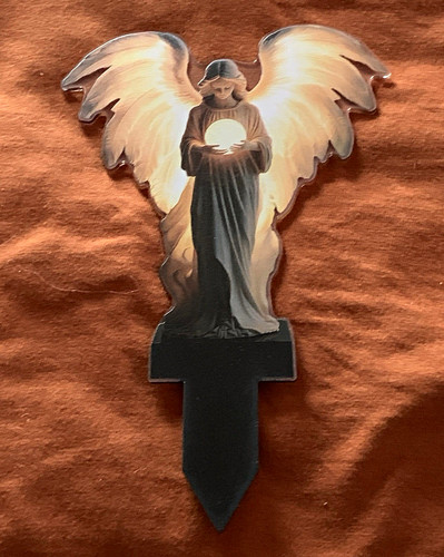Angel grave memorial stake - grave,