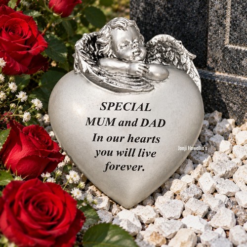 Angel memorial silver heart - angel,