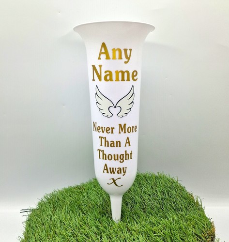 Personalised gloss white grave - gloss,