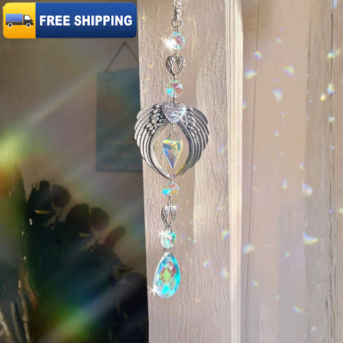 Angel wings crystal suncatcher - angel,