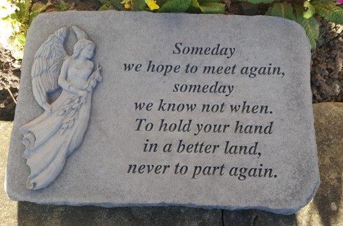 Large angel memorial stone - angel,