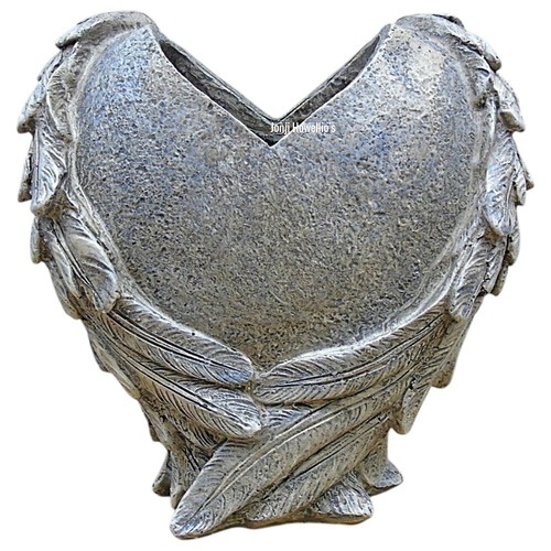 Angel wings heart vase - angel,